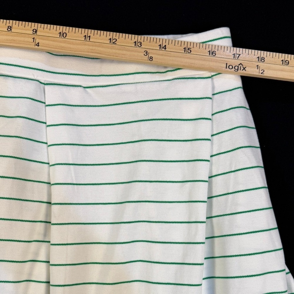 Boast Womens XL Pickleball Tennis Skirt Green Striped‎ Pleated Athletic Preppy - Picture 2 of 6